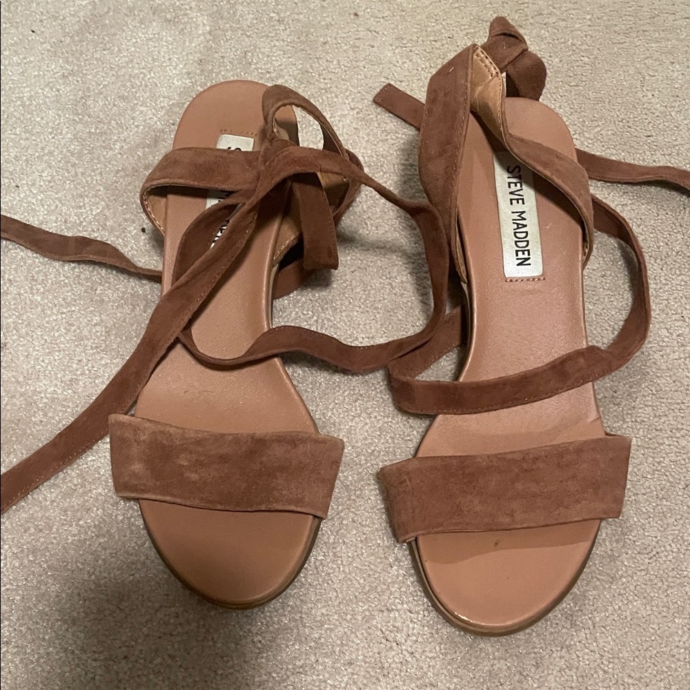 Steve Madden Tan Suede Women's Sandals